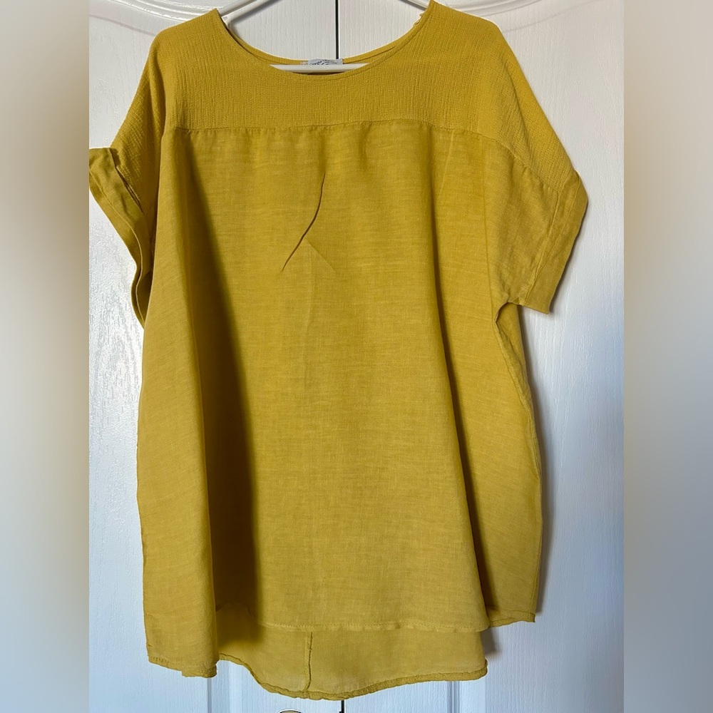 Giorgia Giannini Made in Italy Yellow Women's Top Size 2XL